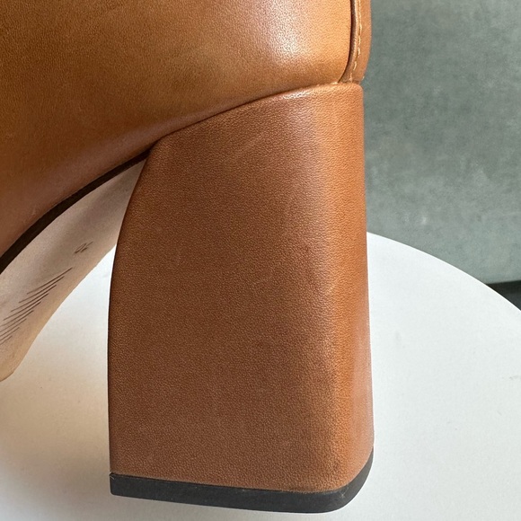 🌸PAIGE🌸 Farah Square Toe Bootie In Cognac Boots Size:10 - Picture 13 of 16
